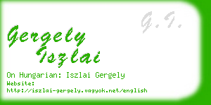 gergely iszlai business card